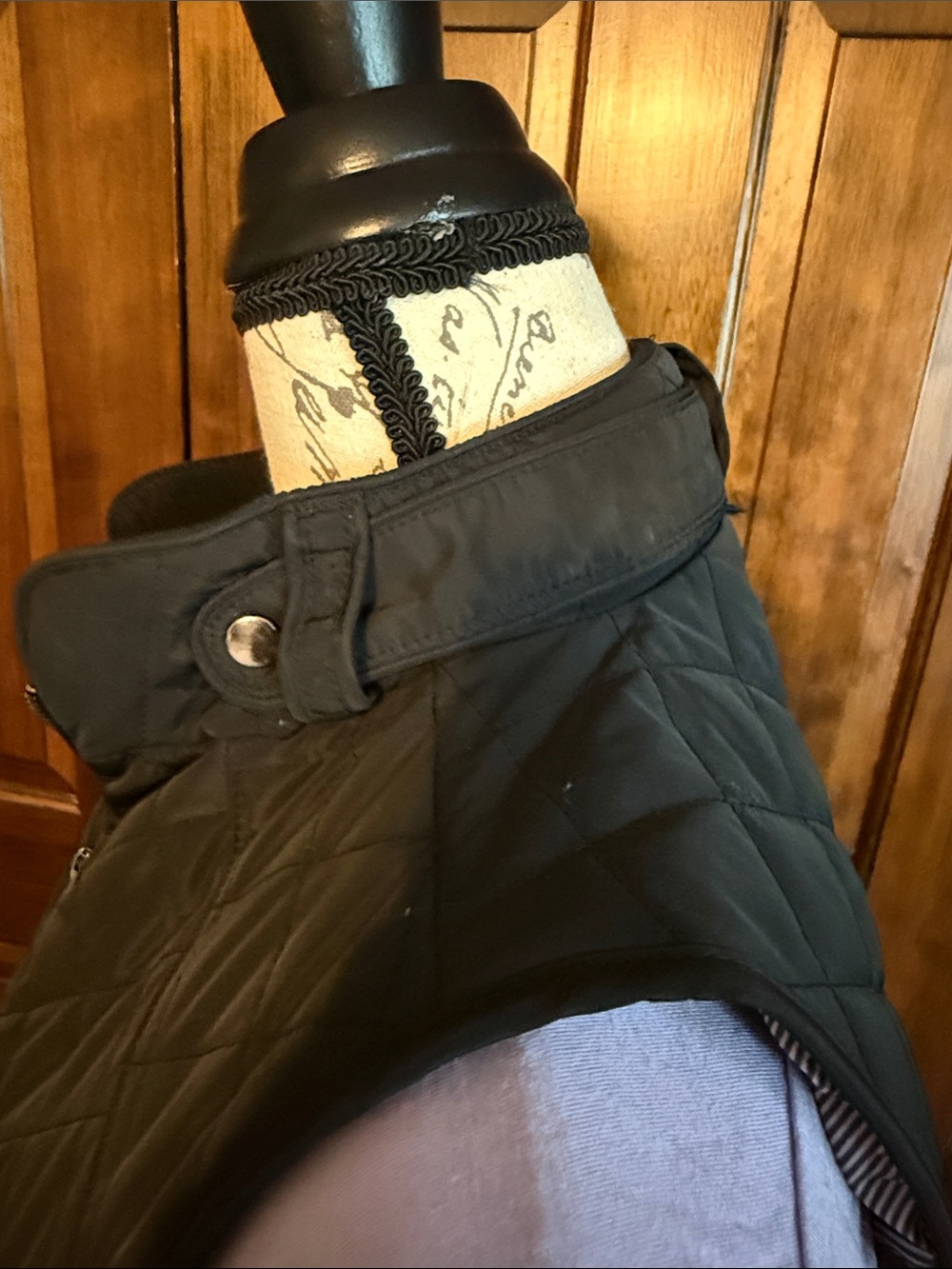Market & Spruce Black Quilted Zip-Front Vest View 2
